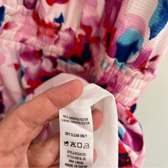 Buddy Love Sofia One Shoulder Ruffle Cocktail Dress Mini-Circus Pink Blue Small - Picture 10 of 13